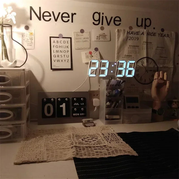 Glowing 3D LED Wall Clock